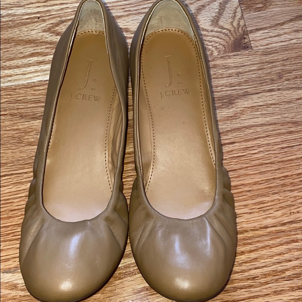 Nude J Crew flats